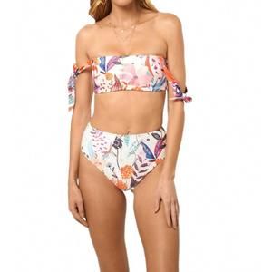 NEW SOAH women's mila high waisted bottom in white floral